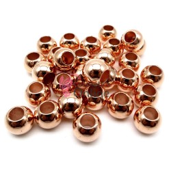 Inele din plastic pentru codite afro RNG19CC Bronz, Set 10 bucati